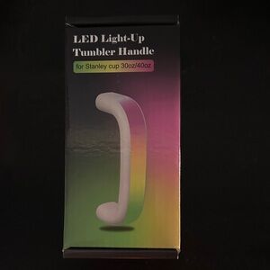 LED Light-Up Tumbler Handle - White